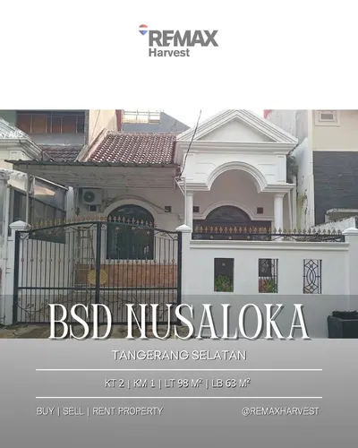 Rumah BSD Nusaloka Tangerang Selatan